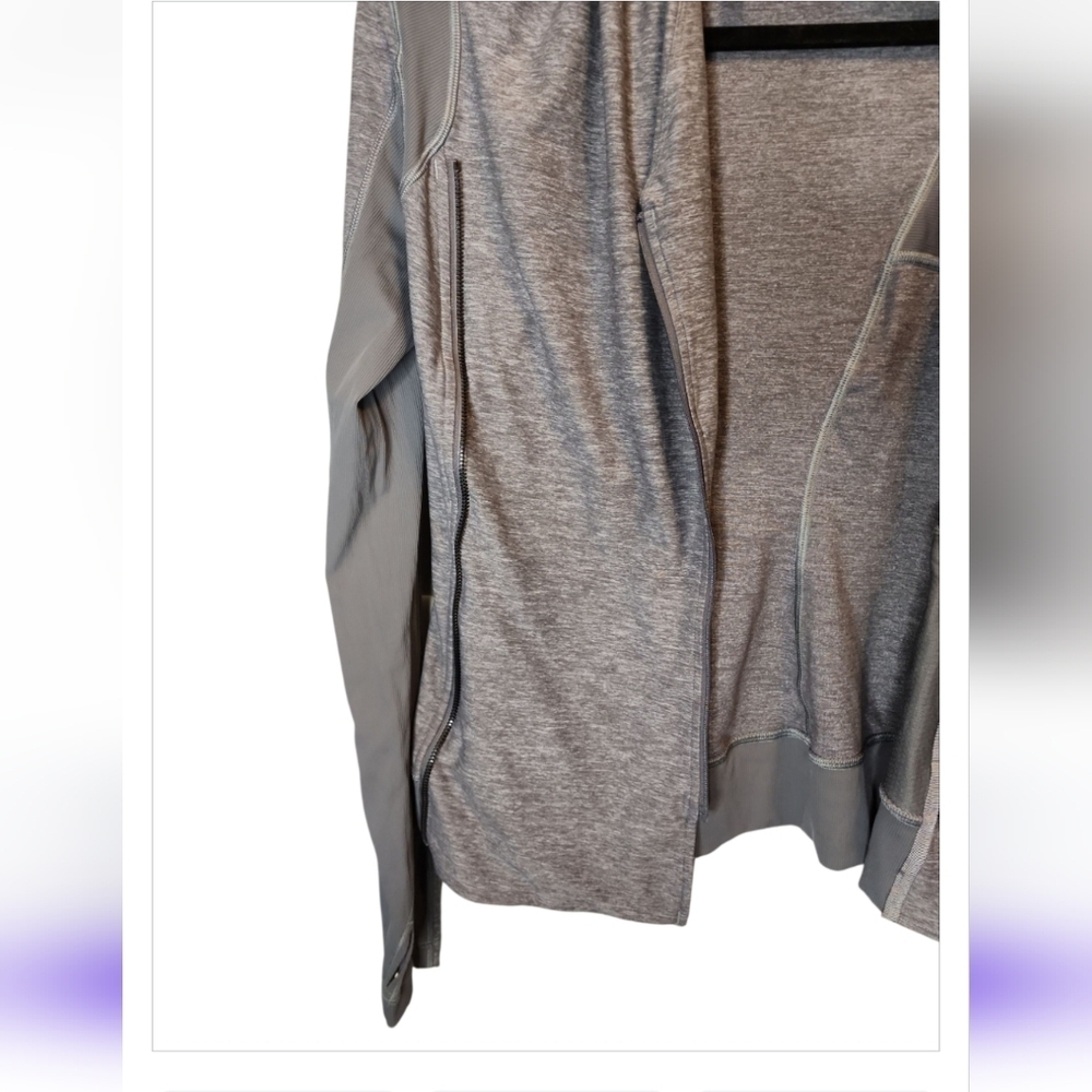 Lululemon Bhakti Double Zipper Yoga Jacket in Heather Slate Gray Women's Size 4 - Picture 11 of 13